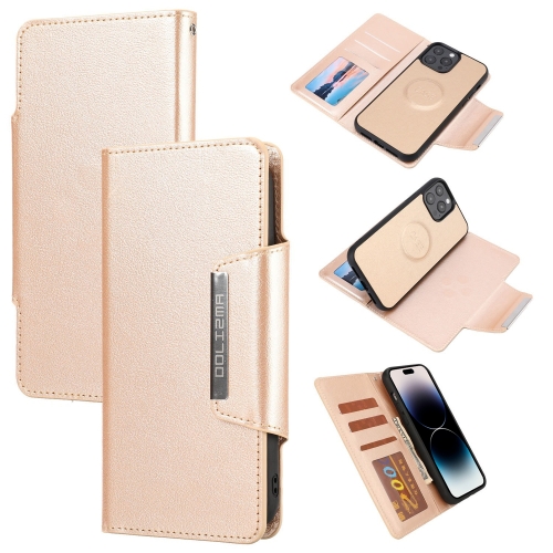 

For iPhone 14 Pro Separable Magnetic Leather Case(Gold)