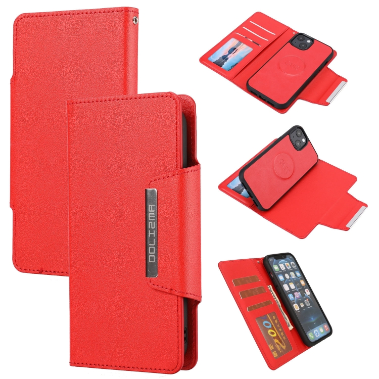 

For iPhone 14 Plus Separable Magnetic Leather Case (Red)