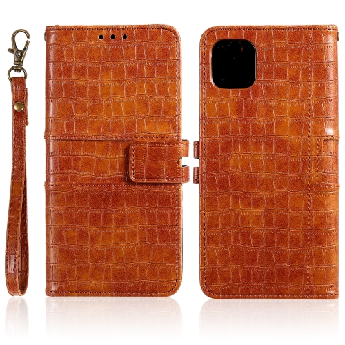 

Crocodile Texture Leather Phone Case For iPhone 14 Pro Max(Brown)