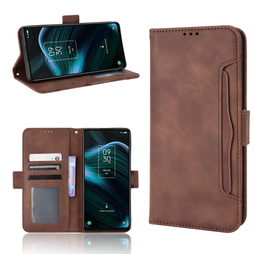 

For TCL Stylus 5G Skin Feel Calf Texture Card Slots Leather Phone Case(Brown)