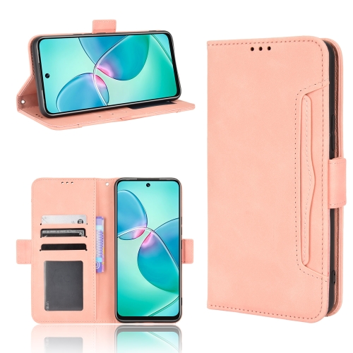 

For Infinix Hot 12 Play Skin Feel Calf Texture Card Slots Leather Phone Case(Pink)