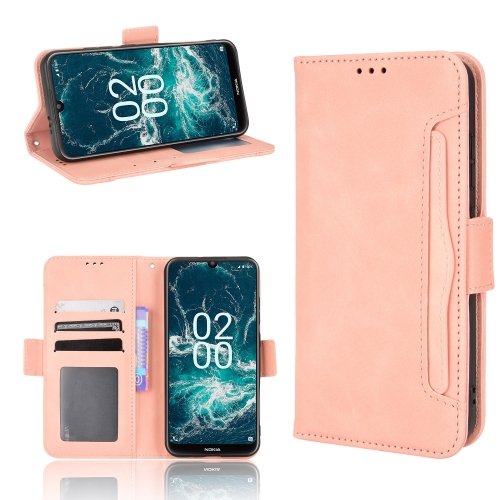

For Nokia C200 Skin Feel Calf Texture Card Slots Leather Phone Case(Pink)