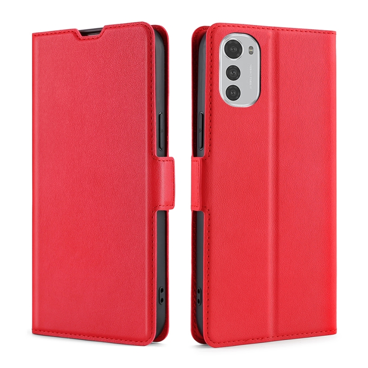 

For OPPO K10 5G Ultra-thin Voltage Side Buckle Horizontal Flip Leather Phone Case(Red)