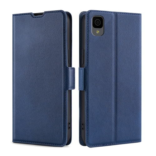 

For TCL 30Z T602DL Ultra-thin Voltage Side Buckle Horizontal Flip Leather Phone Case(Blue)