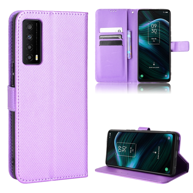 

For TCL Stylus 5G Diamond Texture Leather Phone Case(Purple)