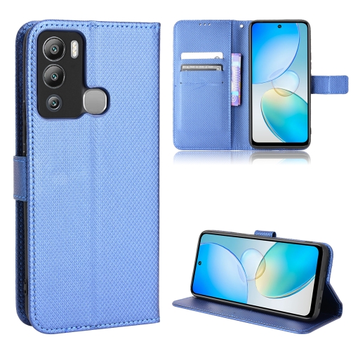 

For Infinix Hot 12i Diamond Texture Leather Phone Case(Blue)