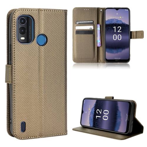 

For Nokia G11 Plus Diamond Texture Leather Phone Case(Brown)