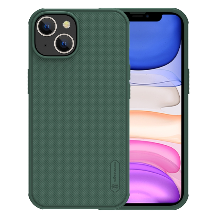 

For iPhone 14 NILLKIN Frosted Shield Pro PC + TPU Phone Case (Green)