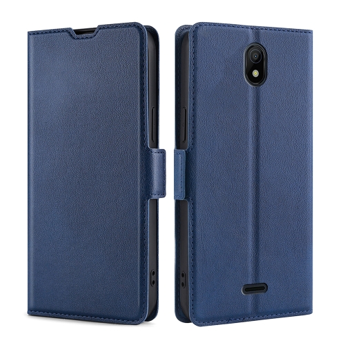 

For Nokia C100 Ultra-thin Voltage Side Buckle Horizontal Flip Leather Phone Case(Blue)