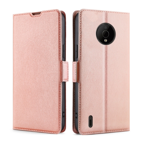 

For Nokia C200 Ultra-thin Voltage Side Buckle Horizontal Flip Leather Phone Case(Rose Gold)