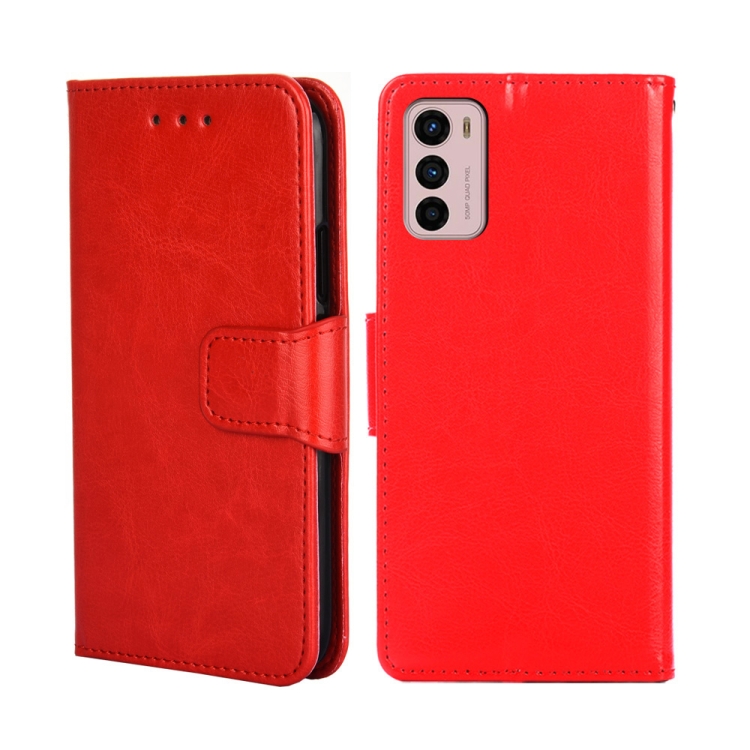 

For Motorola Moto G42 4G Crystal Texture Leather Phone Case(Red)