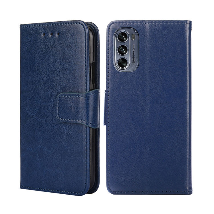 

For Motorola Moto G62 5G Crystal Texture Leather Phone Case(Royal Blue)