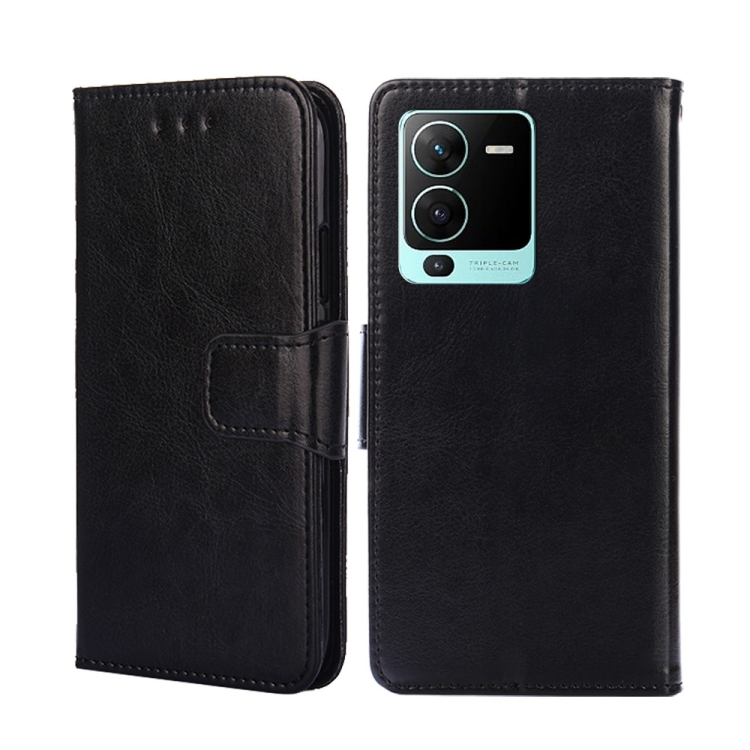 

For vivo S15 Pro 5G Crystal Texture Leather Phone Case(Black)