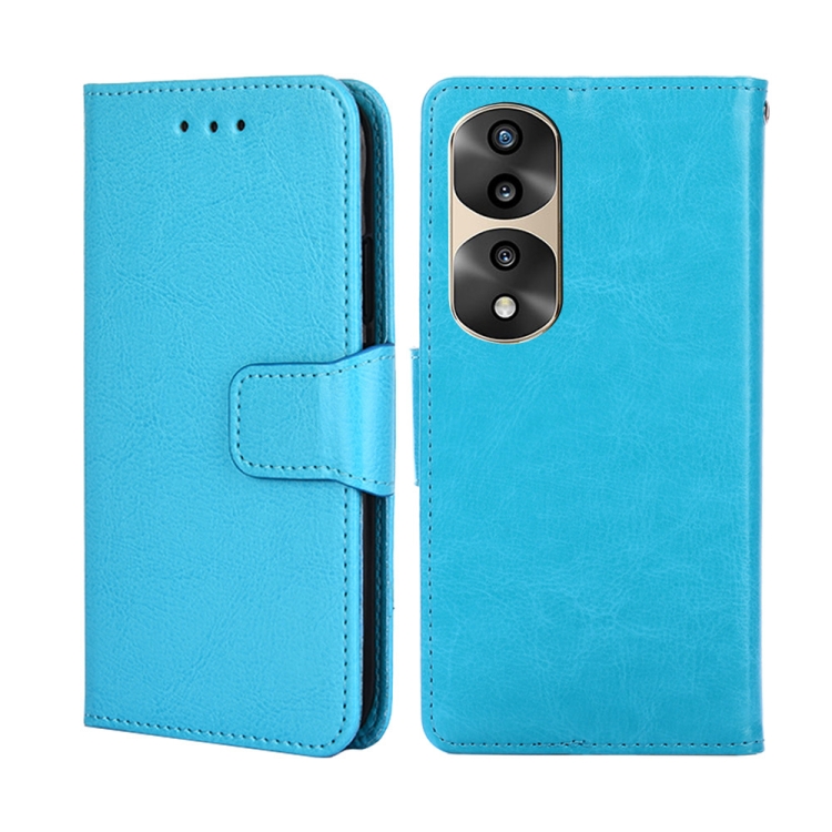 

For Honor 70 Pro/70 Pro+ Crystal Texture Leather Phone Case(Light Blue)