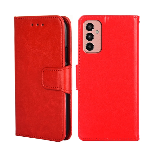 

For Samsung Galaxy M13 Crystal Texture Leather Phone Case(Red)