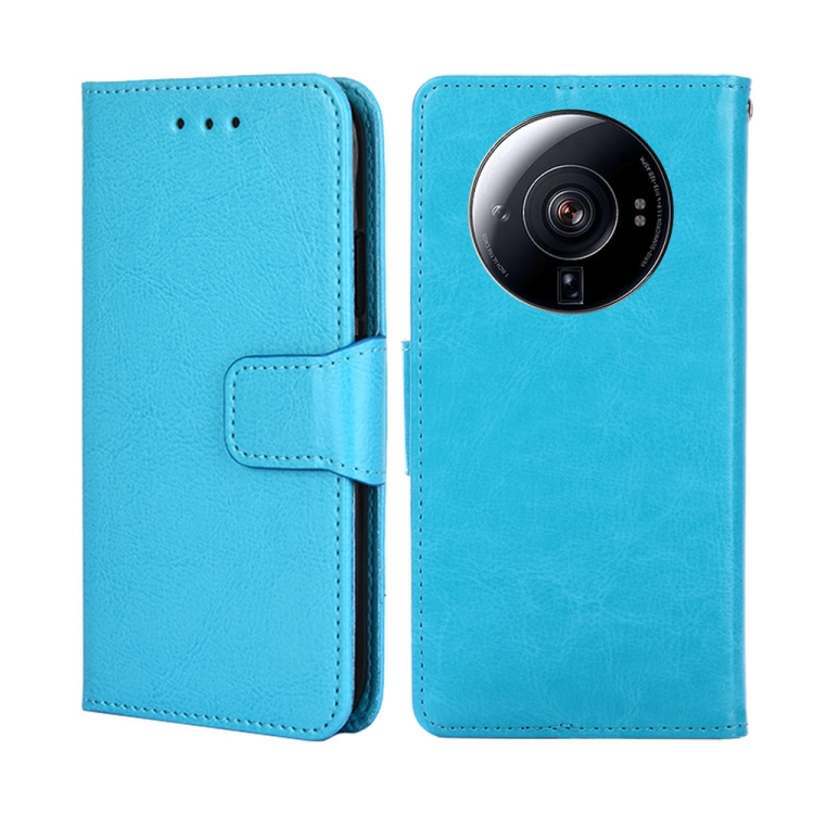 

For Xiaomi 12S Ultra Crystal Texture Leather Phone Case(Light Blue)