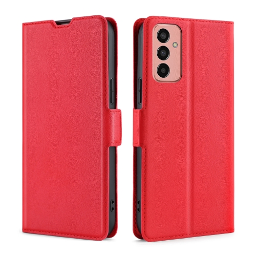 

For Samsung Galaxy M13 Ultra-thin Voltage Side Buckle Horizontal Flip Leather Phone Case(Red)