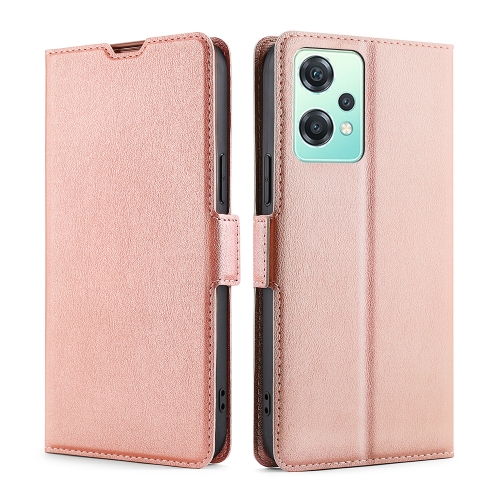 

For OnePlus Nord CE 2 Lite 5G Ultra-thin Voltage Side Buckle Horizontal Flip Leather Phone Case(Rose Gold)