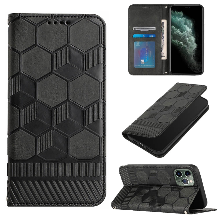 

Football Texture Magnetic Leather Flip Phone Case For iPhone 11 Pro(Black)