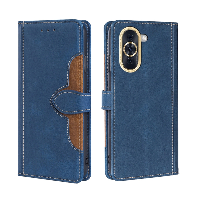 

For Huawei nova 10 Skin Feel Magnetic Buckle Leather Phone Case(Blue)