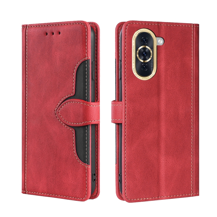 

For Huawei nova 10 Skin Feel Magnetic Buckle Leather Phone Case(Red)