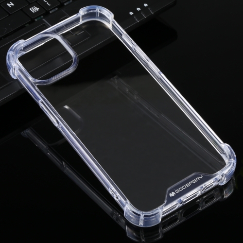 

For iPhone 14 MERCURY GOOSPERY Four-Corner Shockproof Soft Case (Transparent)