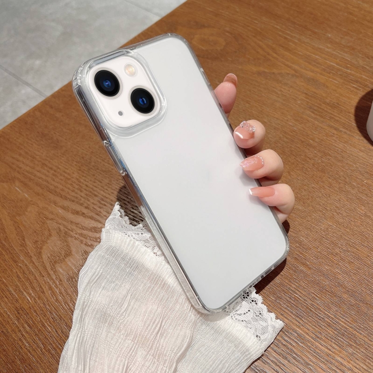

Frosted Skin Feel 2 in 1 Phone Case For iPhone 14(Transparent)
