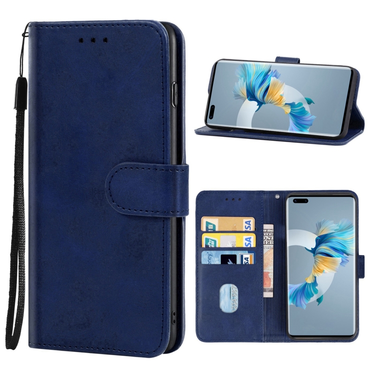 

For Huawei Mate 50 Pro Leather Phone Case(Blue)