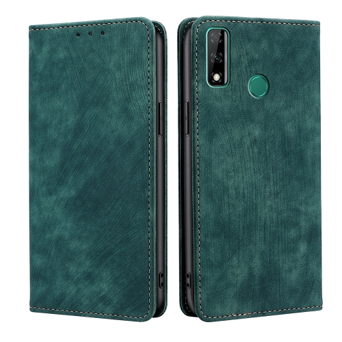 

For Huawei Y8S RFID Anti-theft Brush Magnetic Leather Phone Case(Green)