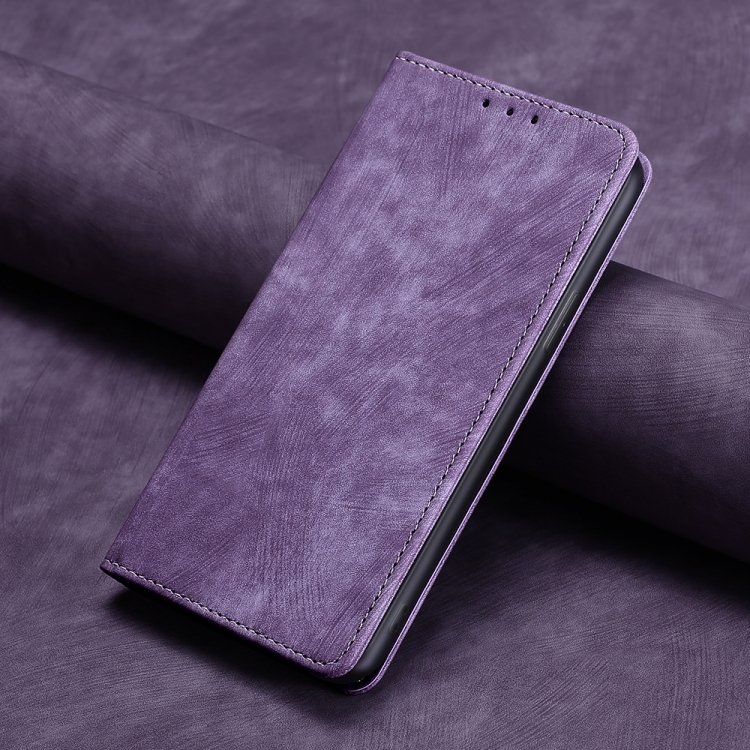 

For Huawei Y9A RFID Anti-theft Brush Magnetic Leather Phone Case(Purple)
