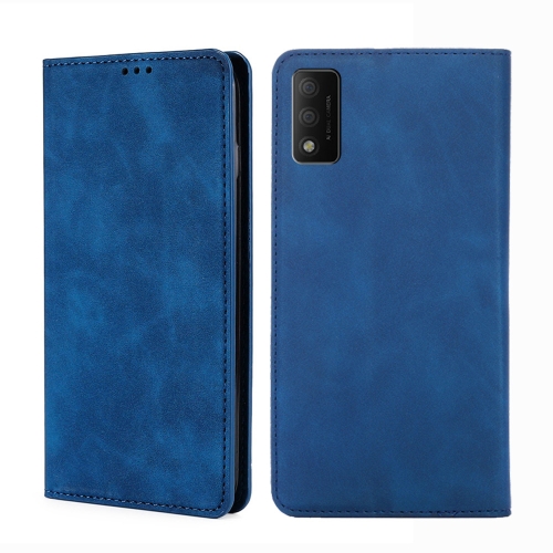 

For TCL 30T T603DL Skin Feel Magnetic Horizontal Flip Leather Phone Case(Blue)