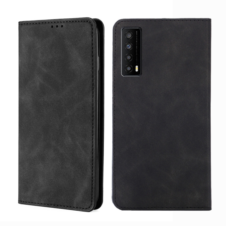

For TCL Stylus 5G Skin Feel Magnetic Horizontal Flip Leather Phone Case(Black)