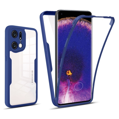 

For OPPO Find X5 Pro 360 Degrees Full Coverage Phone Case(Blue)