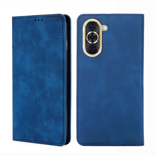 

For Huawei nova 10 Skin Feel Magnetic Horizontal Flip Leather Phone Case(Blue)