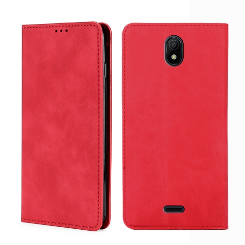 

For Nokia C100 Skin Feel Magnetic Horizontal Flip Leather Phone Case(Red)