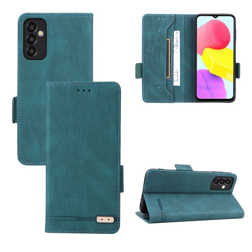 

For Samsung Galaxy M13 4G Magnetic Clasp Flip Leather Phone Case(Green)