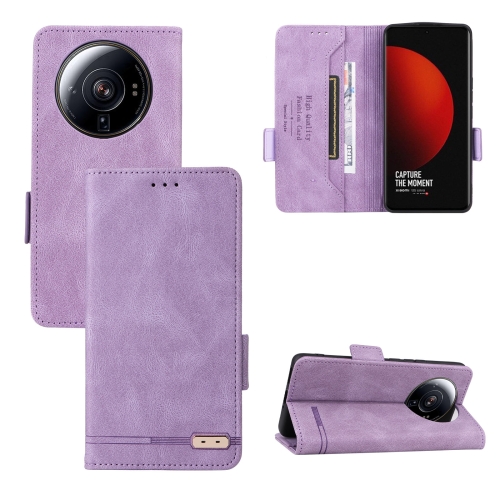 

For Xiaomi 12S Ultra Magnetic Clasp Flip Leather Phone Case(Purple)