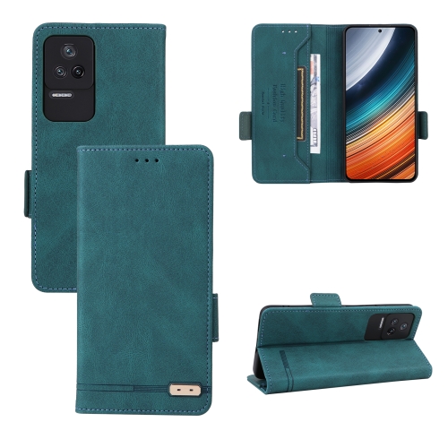 

For Xiaomi Redmi K40S 5G / K40S Pro 5G / Poco F4 Magnetic Clasp Flip Leather Phone Case(Green)