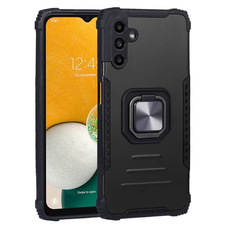 

For Samsung Galaxy A13 5G Aluminum and TPU Phone Case with Ring Holder(Black)