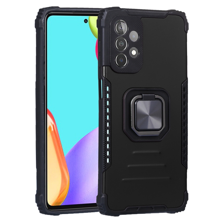 

For Samsung Galaxy A53 5G Aluminum and TPU Phone Case with Ring Holder(Black)