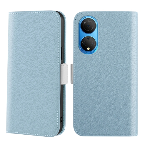 

For Honor X7 Candy Color Litchi Texture Leather Phone Case(Light Blue)