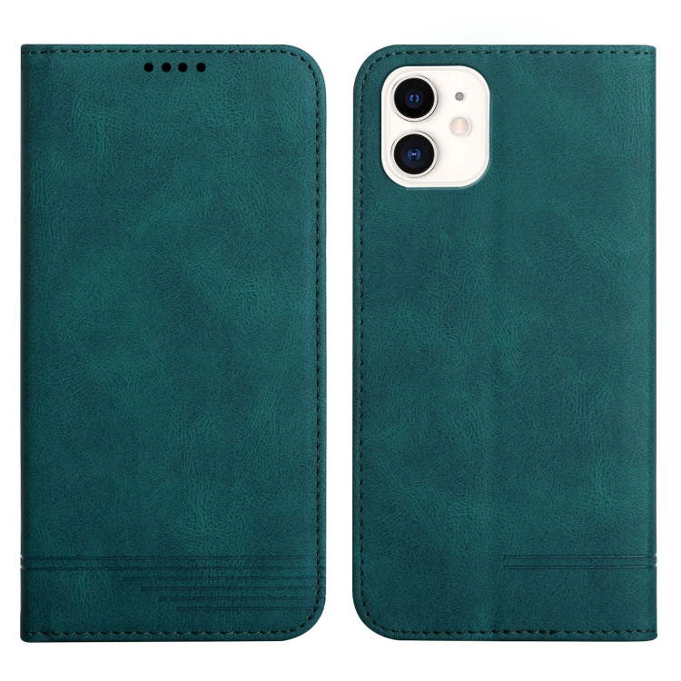 

Strong Magnetic Leather Case For iPhone 12(Green)