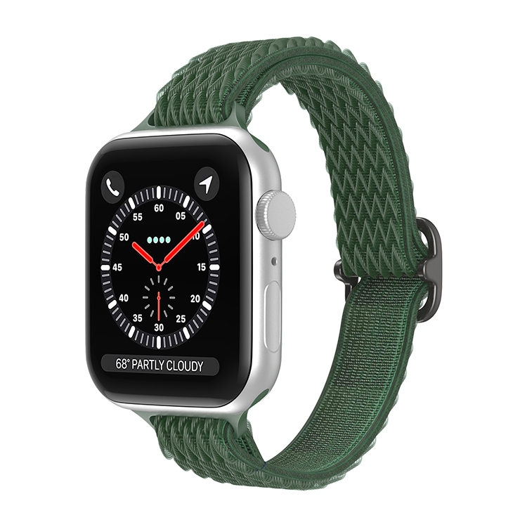 

Wave Small Waist Nylon Watch Band For Apple Watch Series 7 41mm / 6&SE&5&4 40mm / 3&2&1 38mm(Army Green)