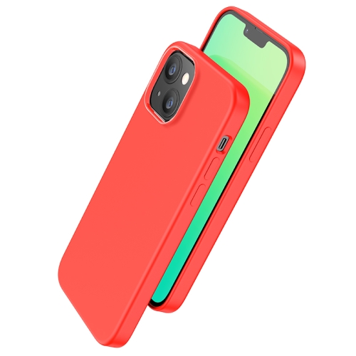 

For iPhone 14 hoco Pure Series Liquid Silicone Phone Case (Red)