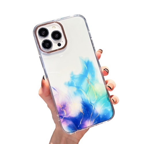 

Gold Halo Marble Pattern Phone Case For iPhone 11 Pro(Blue)