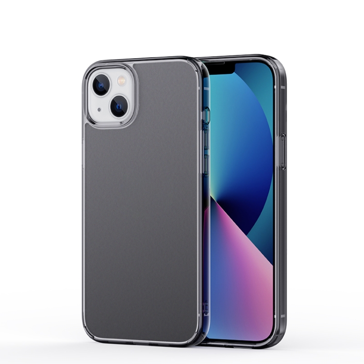 

Crystal Clear Frosted Phone Case For iPhone 14 Max(Transparent Black)