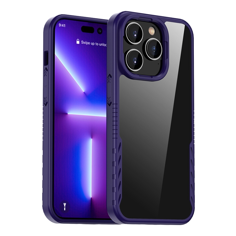 

iPAKY Shockproof PC + TPU Protective Phone Case For iPhone 14 Pro(Purple)