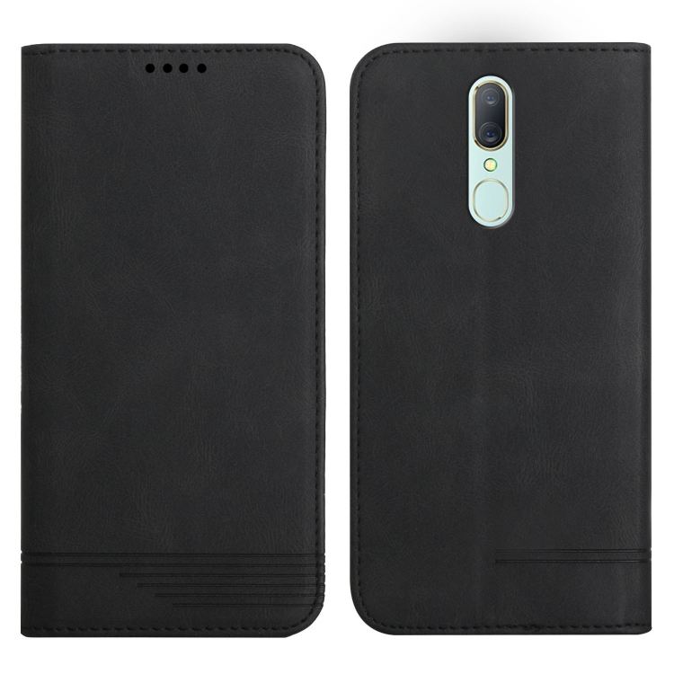 

For OPPO A9 Strong Magnetic Leather Case(Black)