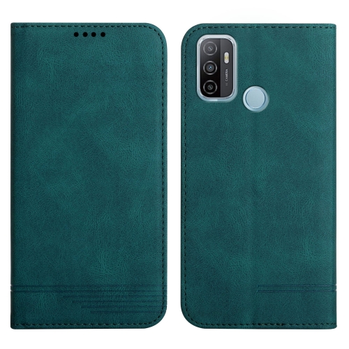 

For OPPO A53 2020 Strong Magnetic Leather Case(Green)