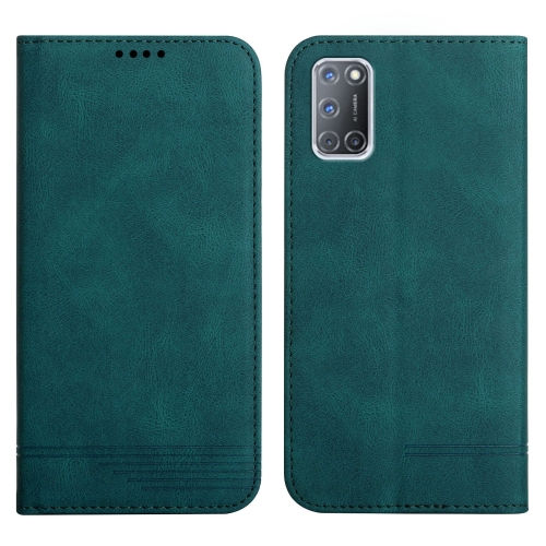 

For OPPO A52 / A72 / A92 Strong Magnetic Leather Case(Green)